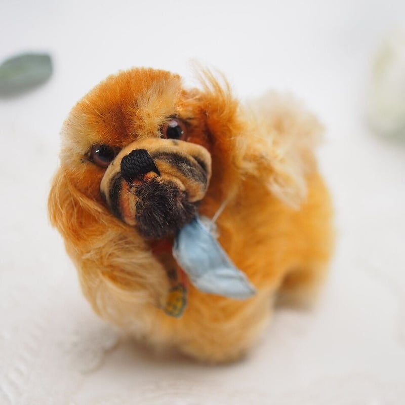 シュタイフ★Pekinese Peky 8cm オールID★最小ペキニーズ/犬