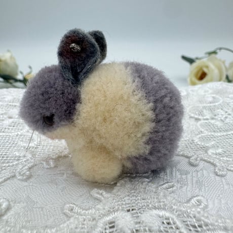送料無料★シュタイフ★Woolen Rabbit 4㎝★ポンポンうさぎ/ぽんぽんラビット/兎/バニー★ビンテージ/アンティーク★Steiff/STEIFF