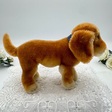 送料無料★シュタイフ★Bazi Dachshund 14cm(立ちポーズ)★ダックスフントのバジー/犬★ヴィンテージ/アンティーク★Steiff/STEIFF