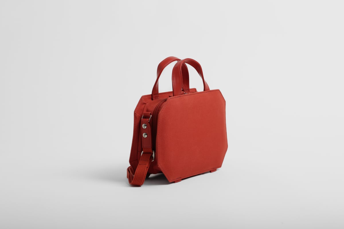 LENK リンク　皮革　CAGE　かごバッグ　レッド Omekashi】LENK(リンク) Cage Linen BAG | OUTLET(アウトレット
