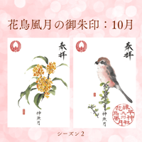 花鳥風月の御朱印【シーズン２】定期便・令和8年9月25日お申込み