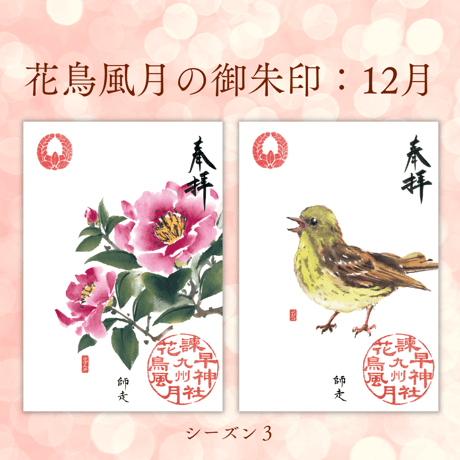 花鳥風月の御朱印【シーズン３】定期便・令和8年6月25日お申込み