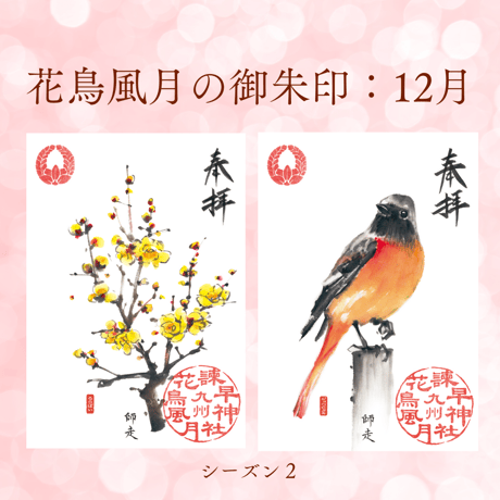 花鳥風月の御朱印【シーズン２】定期便・令和8年6月25日お申込み