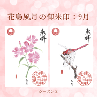 花鳥風月の御朱印【シーズン２】定期便・令和8年8月25日お申込み