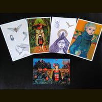 辻崇デザインのポストカード5枚セット (1drinkチケット付き）Takashi Tsuji  Psostcards 5pcs (with 1drink ticket)