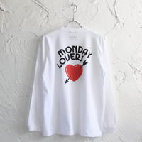 LINX｜LINX × HAND SIGN PAINTERS "Welcome to MONDAY LOVERS" L/S TEE｜WHITE
