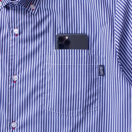 ST-295｜STARTEX｜KARIYUSHI WEAR｜KUINA-STANDARD-/ NAVY LONDON STRIPE(RED)