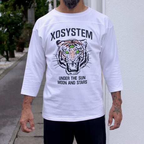 XOSYSTEM｜XO MD TIGER F/B TEE ｜WHITE