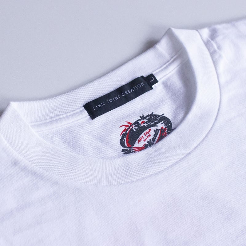 LINX｜LINX × Kads MIIDA-HANAGASA TEE / WHITE&RED