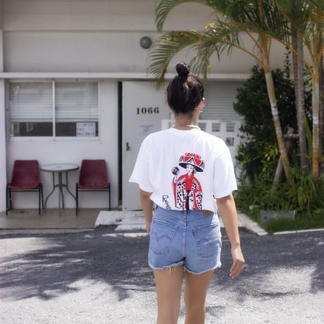 LINX｜LINX × Kads MIIDA-HANAGASA TEE / WHITE&RED