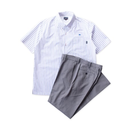 ST-295｜STARTEX｜KARIYUSHI WEAR｜KUINA-STANDARD-/ OFF WHITE STRIPE(BLUE)