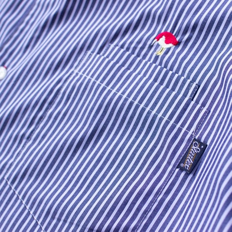 ST-295｜STARTEX｜KARIYUSHI WEAR｜KUINA-STANDARD-/ NAVY LONDON STRIPE(RED)