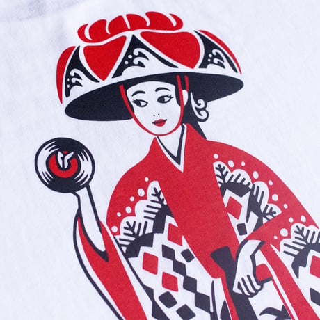 LINX｜LINX × Kads MIIDA-HANAGASA TEE / WHITE&RED