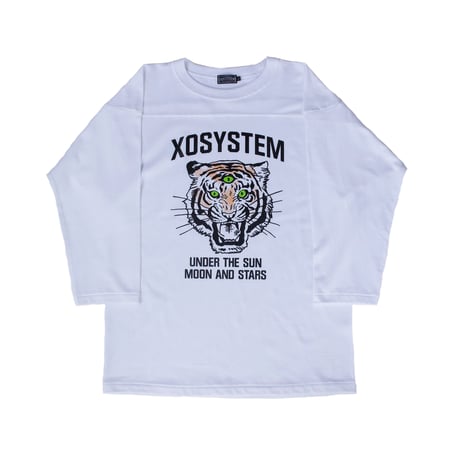 XOSYSTEM｜XO MD TIGER F/B TEE ｜WHITE