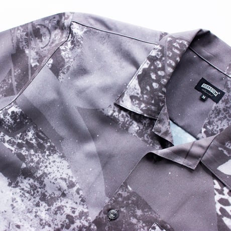 XOSYSTEM｜XO OPEN COLLAR SHIRT / DENPA PHANTOM CAMO GRAY SCALE