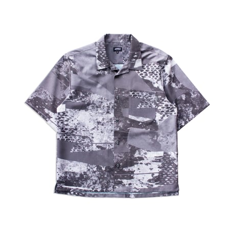 XOSYSTEM｜XO OPEN COLLAR SHIRT / DENPA PHANTOM CAMO GRAY SCALE