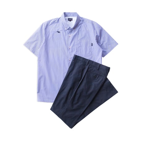 ST-296｜STARTEX｜KARIYUSHI WEAR｜STAR BAT-STANDARD-/ WHITE LONDON STRIPE