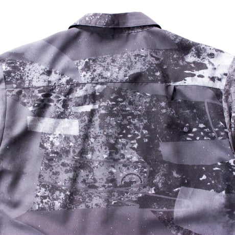 XOSYSTEM｜XO OPEN COLLAR SHIRT / DENPA PHANTOM CAMO GRAY SCALE