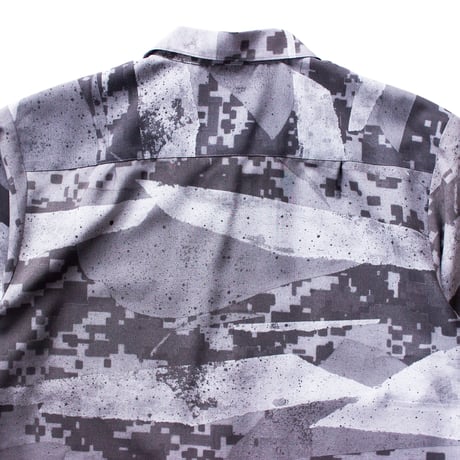 XOSYSTEM｜XO OPEN COLLAR SHIRT / DENPA UCP CAMO GRAY SCALE