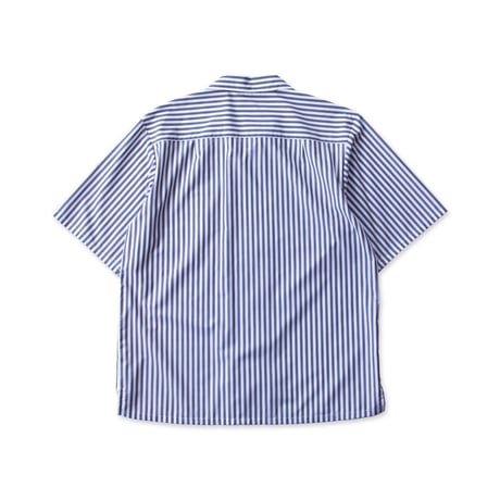 XOSYSTEM｜XO FUNNY LOGO OPEN SHIRT ｜WHT/BLK STRIPE