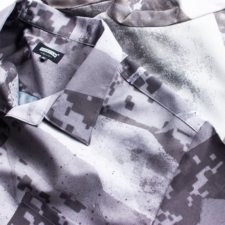 XOSYSTEM｜XO OPEN COLLAR SHIRT / DENPA UCP CAMO GRAY SCALE