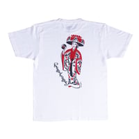LINX｜LINX × Kads MIIDA-HANAGASA TEE / WHITE&RED