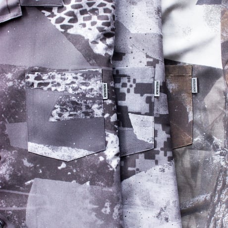 XOSYSTEM｜XO OPEN COLLAR SHIRT / DENPA UCP CAMO GRAY SCALE