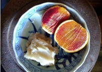 納さんのブラッドオレンジと栄堂さんの白あんを使ったブラッドオレンジと白あんのジャム