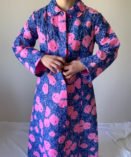 Quilting Floral Pattern Dress