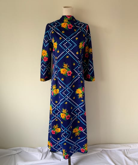 70s Floral print maxi dress