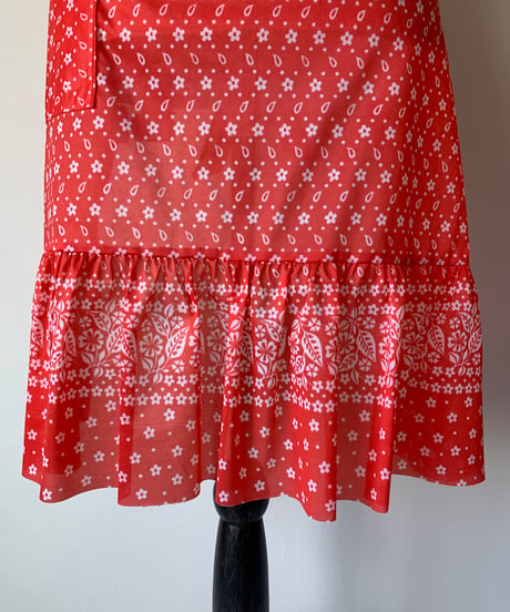 Sheer Frill Floral Vintage Waist Apron
