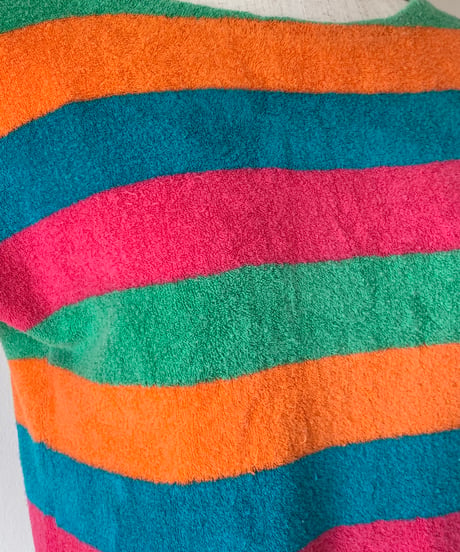 Pile Fabric Stripe T-shirt