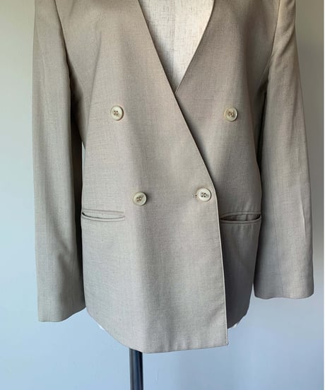 "80s" V-Neck Colorless Short Jacket