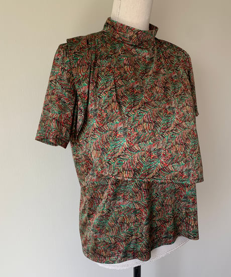 High Neck Peacock Tops