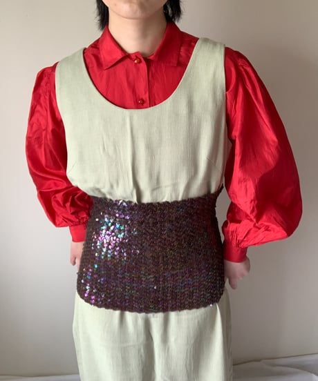 "valentino" 80's Red Blouse