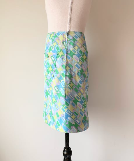All-over print mini skirt