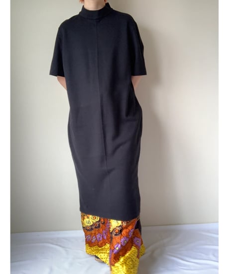 Stand Collar Knit Dress