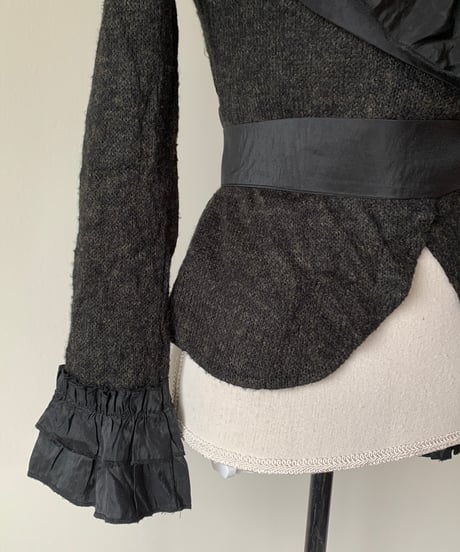 Frills wrap cardigan
