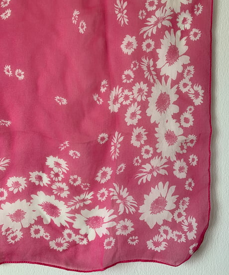 Pink Floral Pattern Scarf
