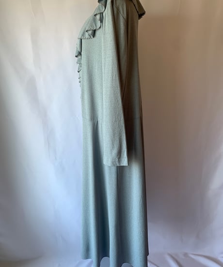 70's Frill Collar Hem Dress