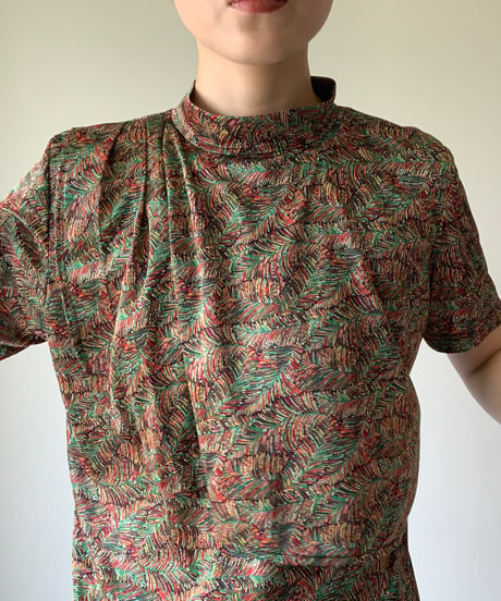 High Neck Peacock Tops