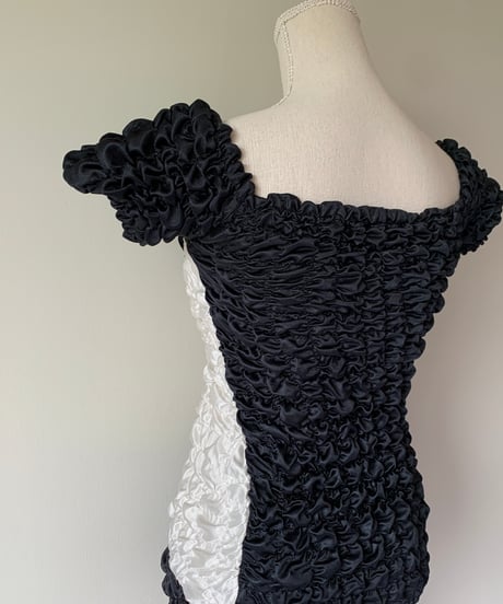 Monotone Popcorn Mini Dress