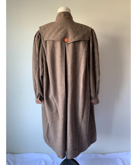 Balloon Sleeve Soutien Collar Coat