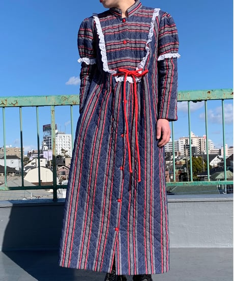 Waist Gather Quilting Dress