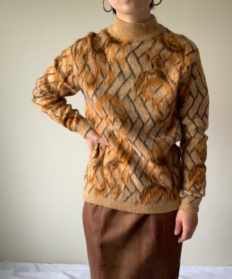 KID MOHAIR Stand Collar Sweater