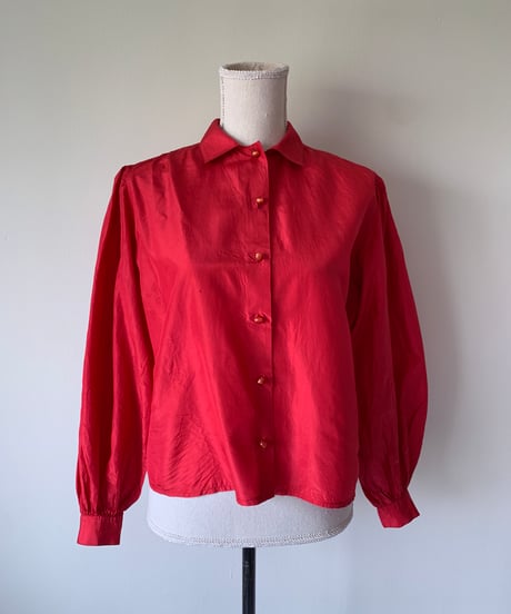 "valentino" 80's Red Blouse