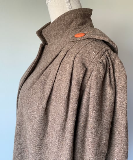 Balloon Sleeve Soutien Collar Coat