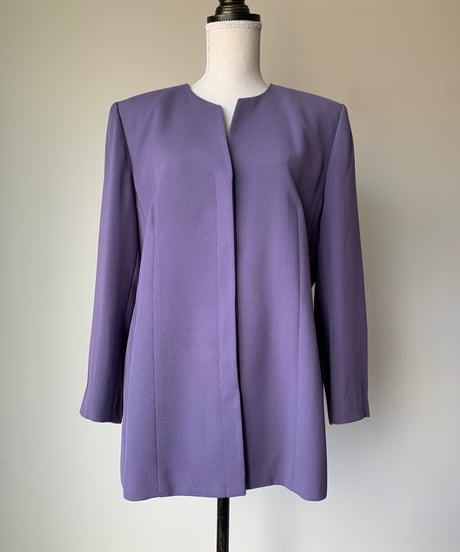 Purple Collarless Jacket