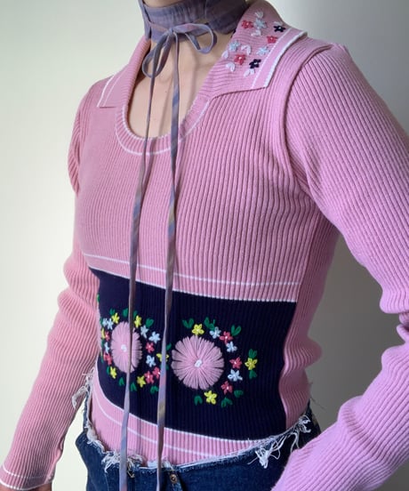 Flower Embroidery Sweater
