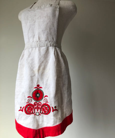 Linen Embroidery Apron